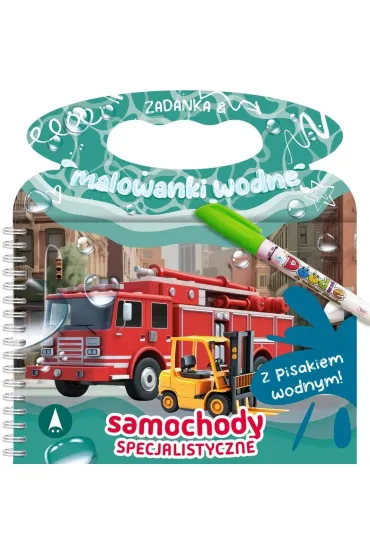 Malowanka 200X140 Zadanka & malowanki wodne. Samochody specjalistyczne  PISAK SKRZAT 079869 - Wioleta �y�owska