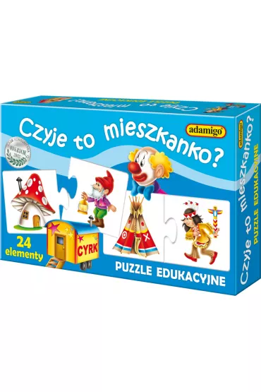 Puzzle edukacyjne. Czyje to mieszkanko? Adamigo