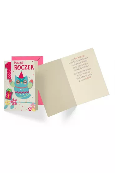 Kukartka Karnet B6 DK-854 Roczek sowa