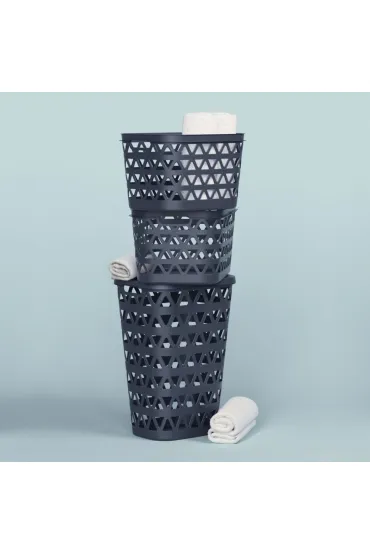 Curver kosz na bielizn� 55l granatowy