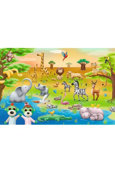 Puzzle maxi 24 el. Bobaski i Safari Trefl