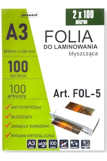 Penword Folia do laminowania A3 100 szt