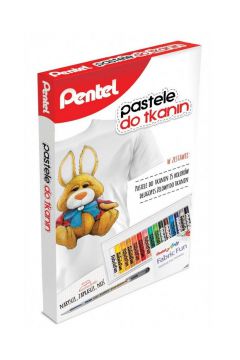 Pentel Zestaw Pastele do tkanin + dugopis 15 kolorw