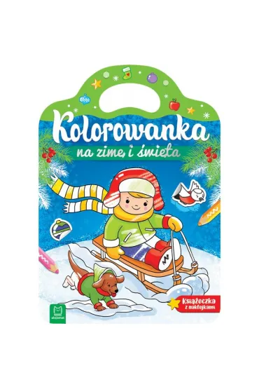Kolorowanka na zim� i �wi�ta. Ksi��eczka z naklejkami