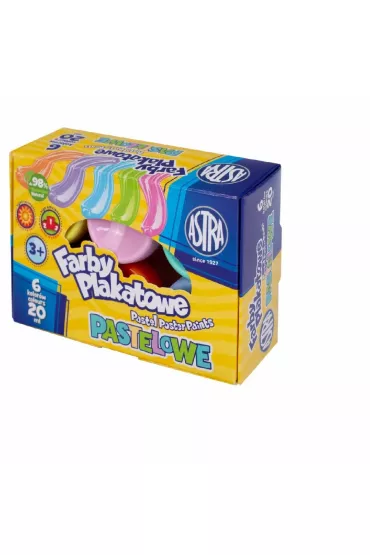 Astra Farby plakatowe Pastel 6 x 20 ml