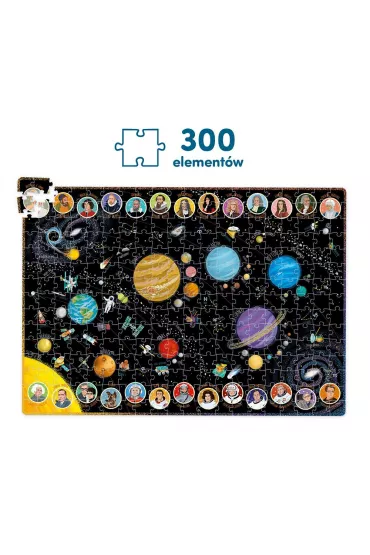 Puzzle odkrywcy 300 el. Ukad Soneczny Bright Junior Media