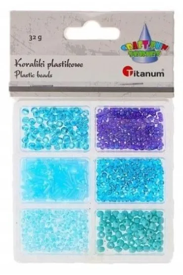 Titanum Koraliki plastikowe 6 rozmiar�w 32g