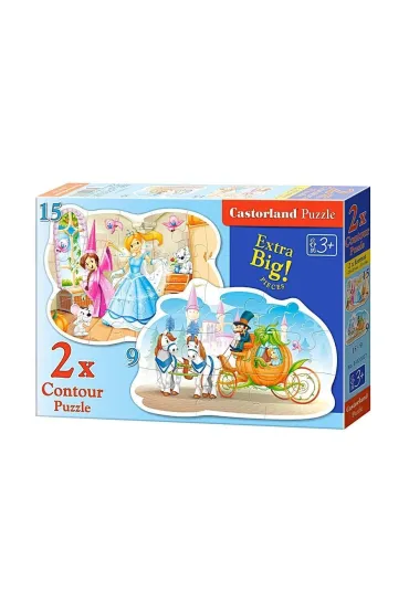 Puzzle 9+15 el. Cinderella Castorland