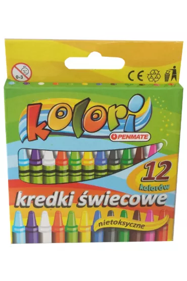 Penmate Kredki �wiecowe 12 kolor�w