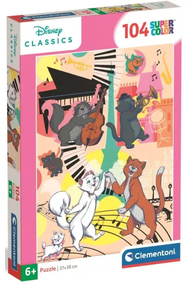 Puzzle 104 el. SuperColor. Aristocats Clementoni