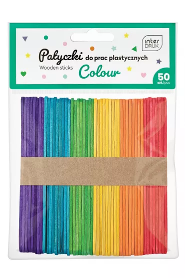 Interdruk Kolorowe patyczki do prac plastyczny 113x10mm