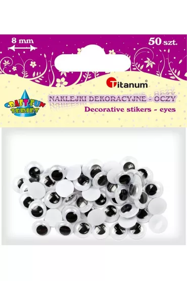 Titanum Oczy samoprzylepne bez rz�s okr�g�e 8mm