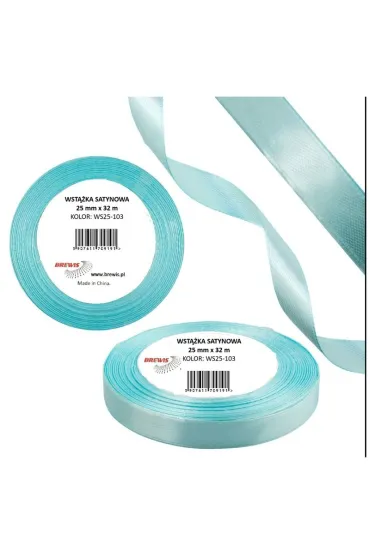 Brewis Wst��ka satynowa 25mm/32m baby blue