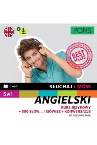 S�uchaj i m�w PONS angielski pakiet 5w1 A1/B1 z nagraniami w. 2