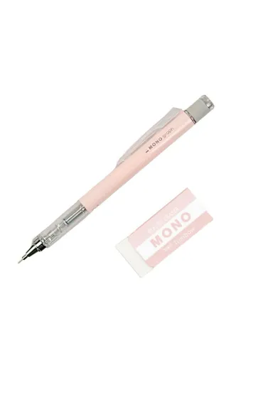 Tombow O��wek automat, Mono Graph 0,5mm pastel + gumka