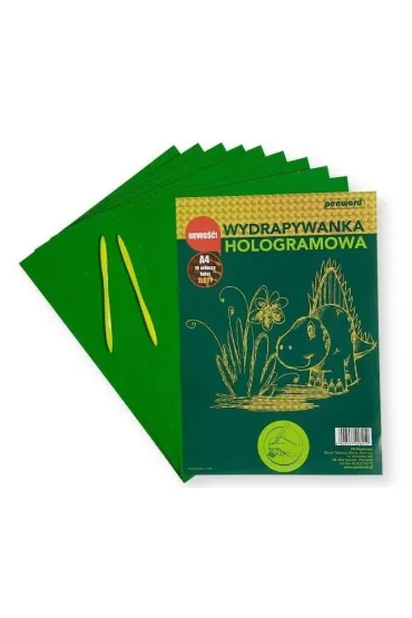 Wydrapywanka hologramowa A4 z�oto-zielona Polsirhurt