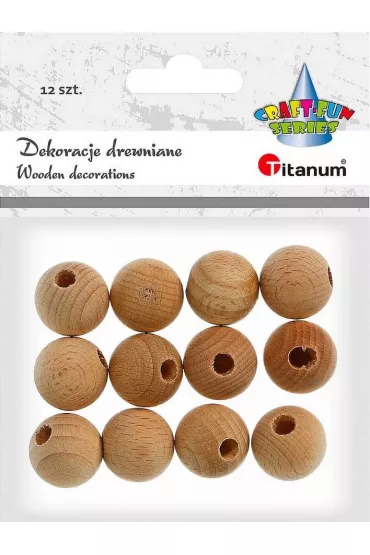 Titanum Koraliki drewniane 12 szt.