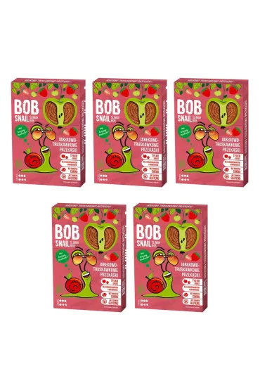 Bob Snail Przek�ska jab�kowo-truskawkowa Zestaw 5 x 60 g