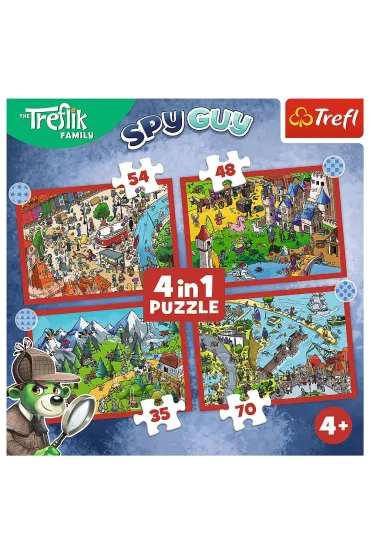 Puzzle 4w1 - Podr�e Treflik�w (35+48+54+70 el.)
