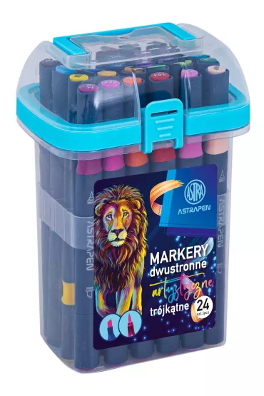 Astra Markery artystyczne tr�jk�tne dwustronne p�dzelkowa i �ci�ta ko�c�wka 24 szt.