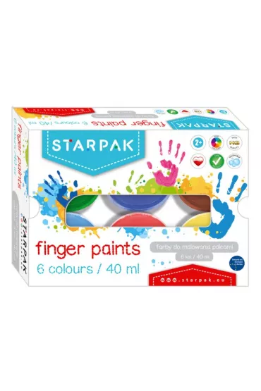 Starpak Farby do malowania palcami 448008 6 kolor�w