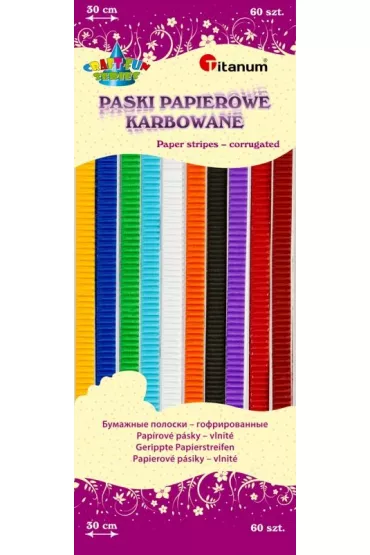 Titanum Ozdoba papierowa paski karbowane 30 cm