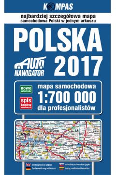 Polska 2017. Mapa samochodowa dla profesjonalistw 1:700 000