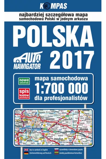 Polska 2017. Mapa samochodowa dla profesjonalist�w 1:700 000