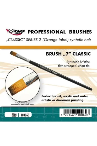 P�dzelek p�aski high quality classic rozm 7