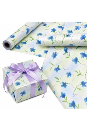 PaperHit Papier ozdobny Niebieskie Kwiaty X-Strong 35cmx20m