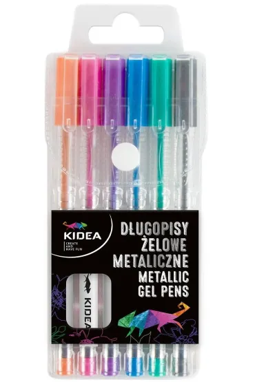 Derform D�ugopisy �elowe metaliczne 6 szt.