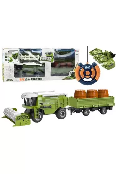 Kombajn RC z przyczep� zielony LeanToys