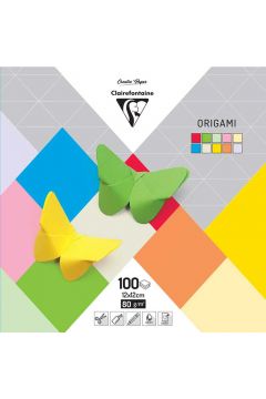 Clairefontaine Papier origami 12x12 mix 10 kolorw 100 kartek