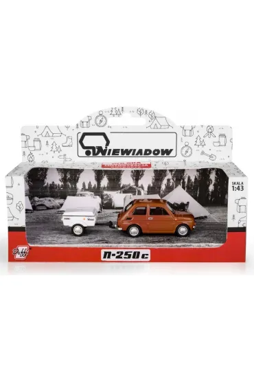 Fiat 126p + przyczepa Niewiad�w Kr�tka br�zowy Daffi