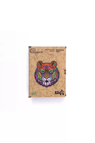 Puzzle drewniane eko 126 el. Majestatyczny tygrys A3 Maksik