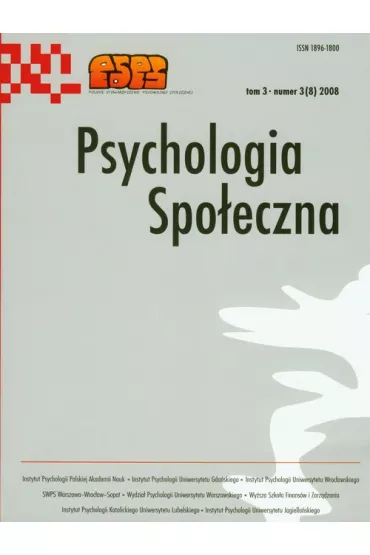 Psychologia spo�eczna Tom 3 3(8) 2008