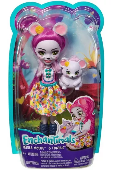 EnchanTimals - Lalka Mayla Mouse + zwierz�tko Fondue Mattel