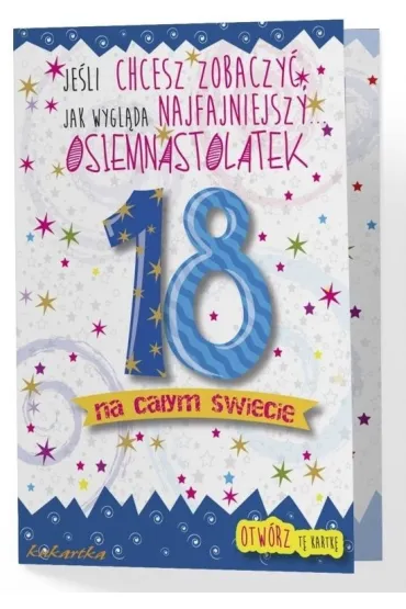 Kukartka Karnet Urodziny 18-latka (lusterko) DK-484