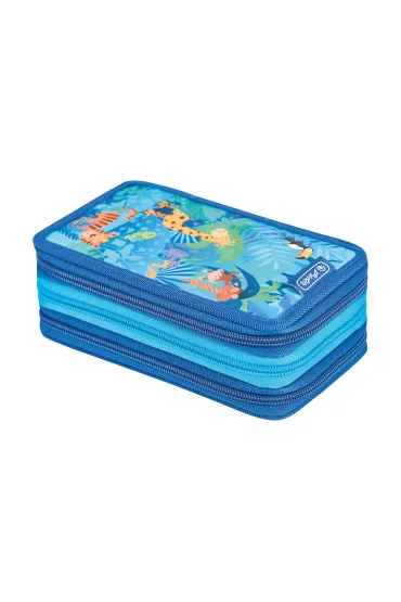 Herlitz Pi�rnik potr�jny z wyposa�eniem Jungle Safari