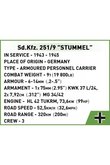 Historical collection wwii Sd.Kfz. 251/9 Stummel