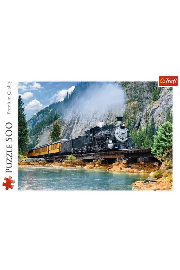 Puzzle 500 el. G�rski poci�g Trefl