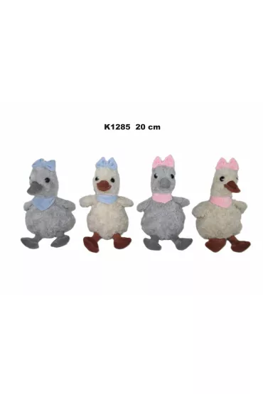 Pluszak Kaczka 20cm siedz�ca z kokard�/apaszk� Wielkanoc SUN-DAY K1285-24