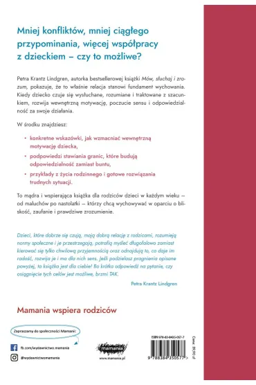 Blisko�� i granice. O motywacjach dzieci i drodze do rodzicielstwa opartego na wsp�pracy - Petra Krantz Lindgren