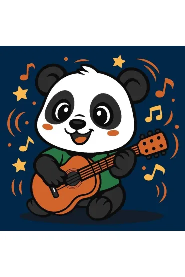 Malowanie po numerach - Panda z gitar� Kids Ideyka