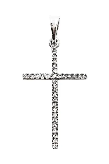 Zawieszka Krzy�yk z Cyrkoniami 28x16mm