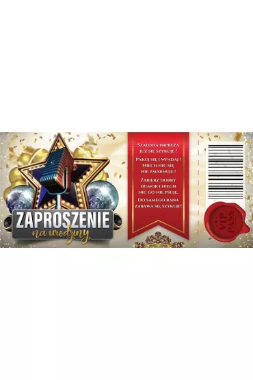 Yeku Zaproszenie Urodziny 10 szt.
