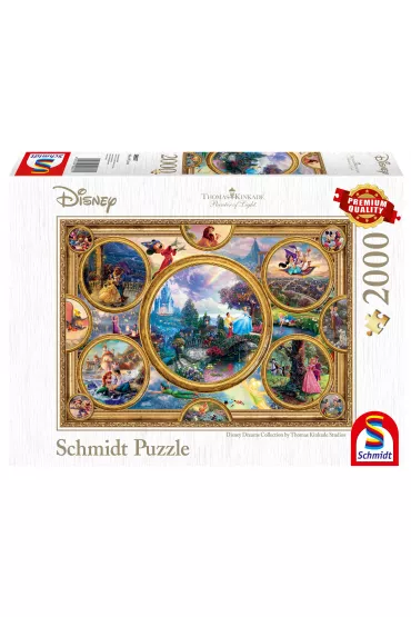 Puzzle PQ 2000 el. Bohaterowie bajek Disneya Schmidt - Thomas  Kinkade