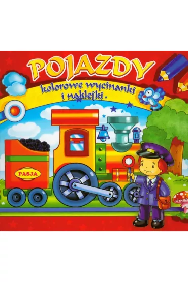 Pojazdy kolorowe wycinanki i naklejki