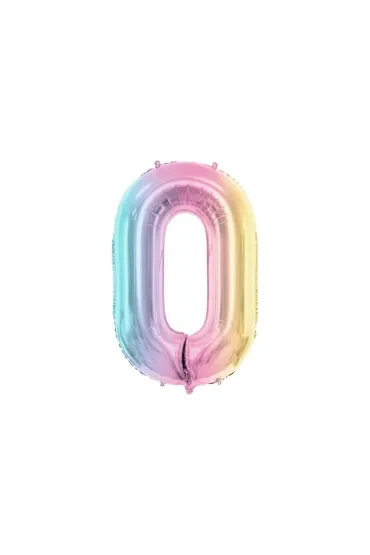PartyDeco Balon foliowy 0 pastelowy t�czowy 86cm