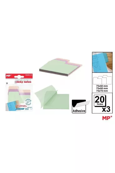 Mp Main Paper Karteczki samoprzylepne indeksuj�ce 3x20szt